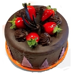 Fırından Taze Çikolatalı 2-3 Kişilik Yuvarlak Pasta