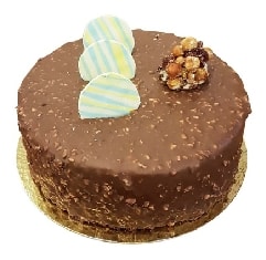 Modern Yuvarlak 6-9 Kişilik Sade Çikolatalı Pasta
